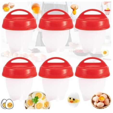 Cuiseur d'Oeufs Pochés - Silicone - 6 Pièces - Antiadhésif - Universel 2,7 x 3,5 pouces
