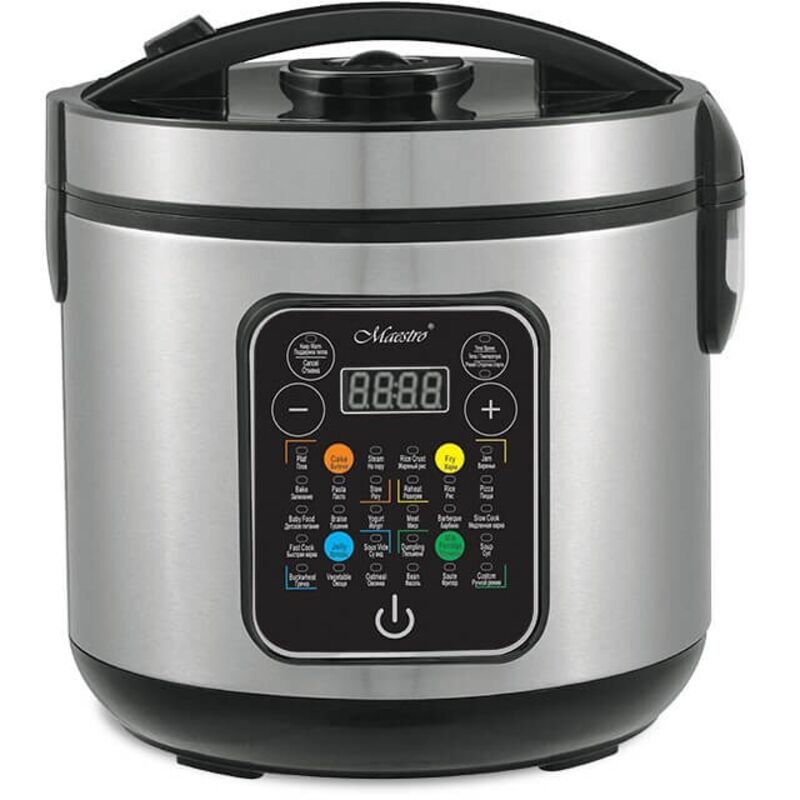 MAESTRO Multicuiseur  MR-794 5 L 900 W Noir. Acier satin&eacute;