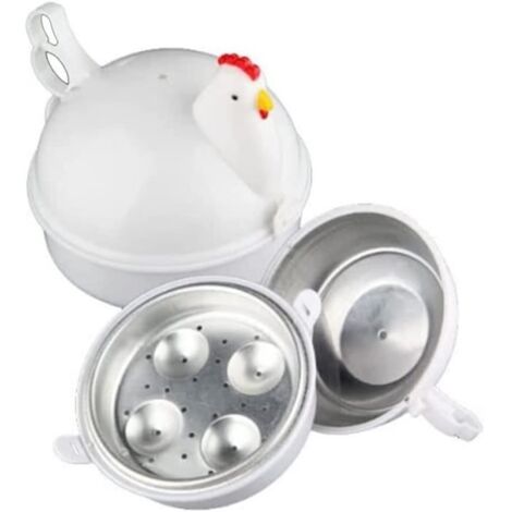 Cuiseur oeuf,Egg Boiler,Cuiseur à Oeufs Big Boiley 13.3  15.7  15.7cm, Micro-Ondes Boiler Rapid Egg Cooking Appliances,4 Oeufs