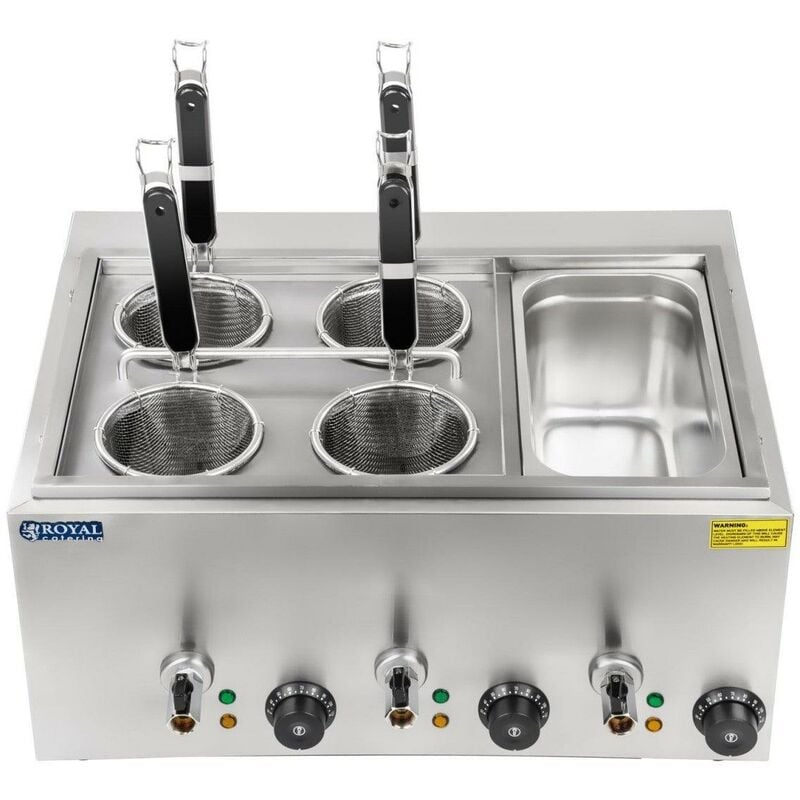 Cuiseur à pâtes 4 paniers bac GN 1/3 Puissance: 3 x 1.000 watts