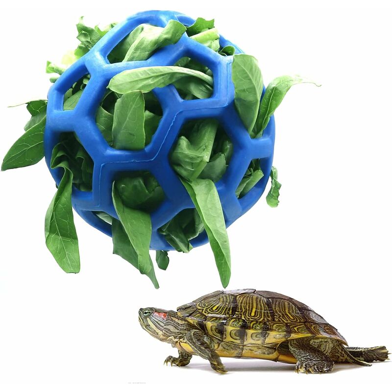 fortuneville - balle à friandises pour tortue - jouet pour nourriture à foin - boule d'alimentation pour tortue - support pour fruits et légumes
