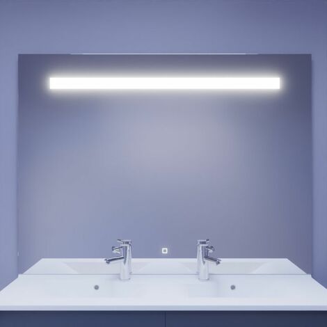 Cuisibane – Miroir lumineux de salle de bain 140x105 cm – Éclairage LED 1200 lumens – Lumière blanche 6000K – Interrupteur sensitif – Norme IP44