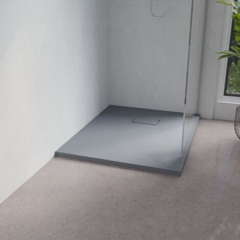 Cuisibane – Receveur de douche à encastrer 100x80 cm extra plat – Surface antidérapante PN24 – Béton de synthèse avec gelcoat – Installation facile