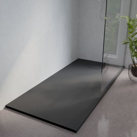 Cuisibane – Receveur de douche à poser 190x90 cm extra plat – Surface antidérapante PN24 – Béton de synthèse léger – Installation encastrable ou surélevée