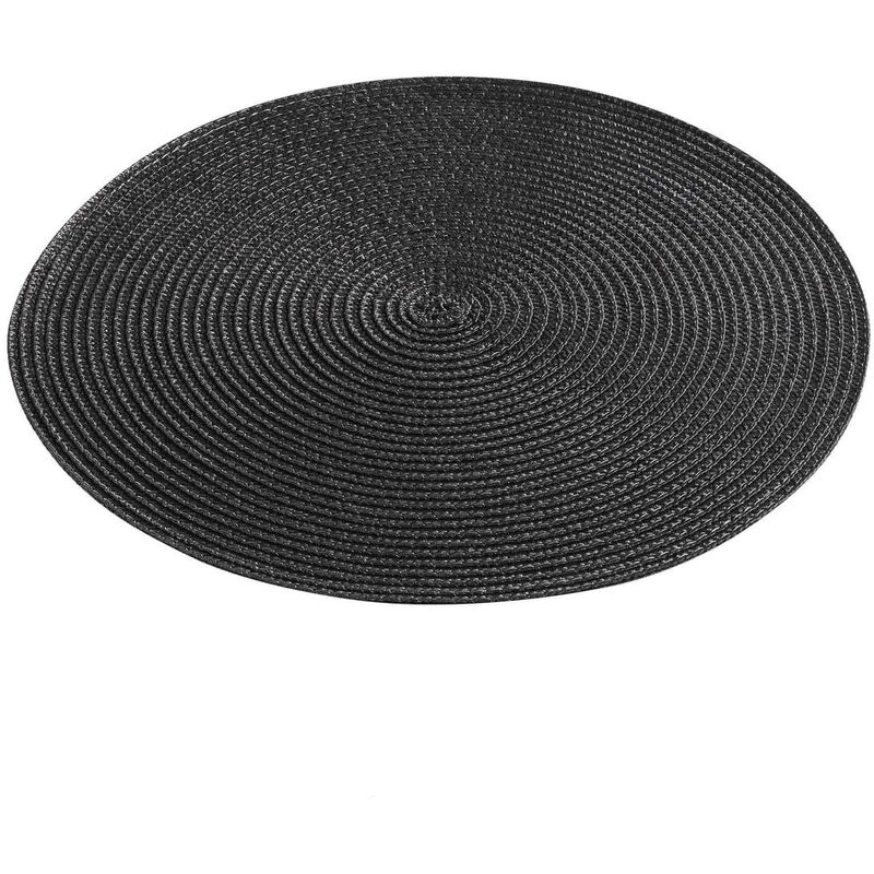 Douceur D'intérieur - Set de table rond 35 cm polypropylene zebulon noir