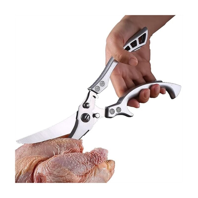 cuisine avec poignées en métal pour le poulet, la volaille, le poisson, la viande, les légumes, ciseaux à os tranchants en acier inoxydable ciseaux