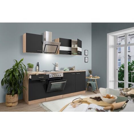 Cuisine Cuisine intégrée Chêne Noir Merle 210 cm Respekta
