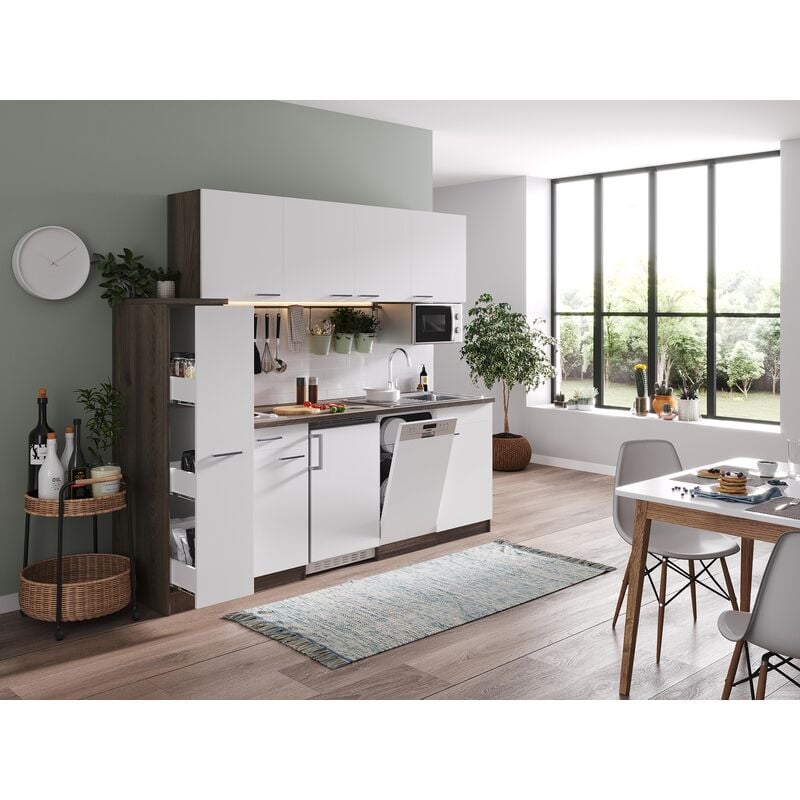 Cuisine Cuisine simple Chêne York Blanc Oliver 225 cm Respekta