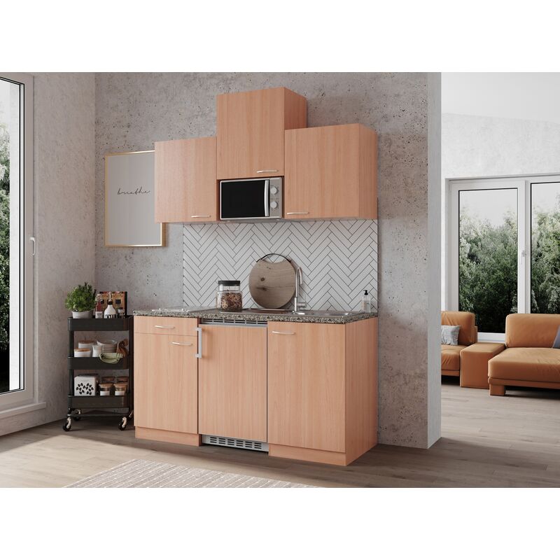 Cuisine Mini-cuisine Single Kitchen block hêtre Gerda 150 cm Respekta