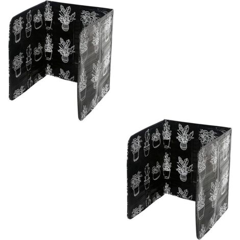 Cuisine Plaque Protection Pliable Aluminium Protection anti-éclaboussures pliable Plaque Anti-projections Cuisson Pliable pour Cuisine Plaque Cuisson Protection d'écran Anti-éclaboussures 2pièces noir