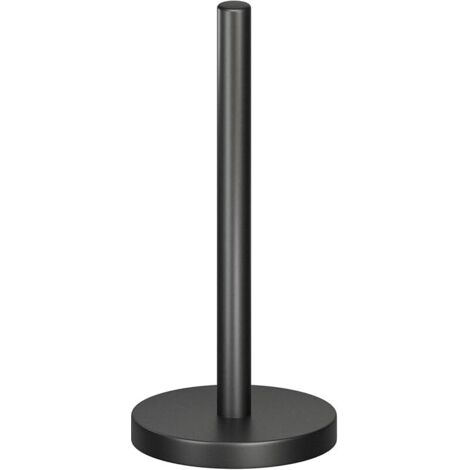 Cuisine Porte sopalin, Acier Inoxydable avec Base lestee et Patin antiderapant pour Une stabilite maximale, Porte essuie Tout sur Pied (Noir)