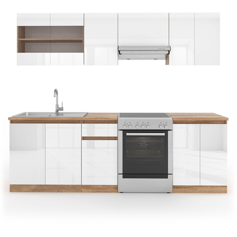 Cuisine Raul, Blanc, 240cm, pt Sonoma Vicco