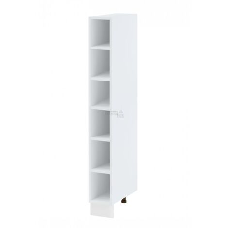 Cuisineandcie – Colonne de cuisine étagère ouverte blanche 20 cm – Design moderne – Dimensions H 218.7 x P 56 cm – Revêtement résistant aux rayures
