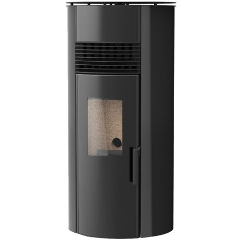 Cuisinière à bois 9 kW – Porte vitrée – Efficacité énergétique A+ – Pour pellets – Design élégant – Connexion smartphone – Solzaima