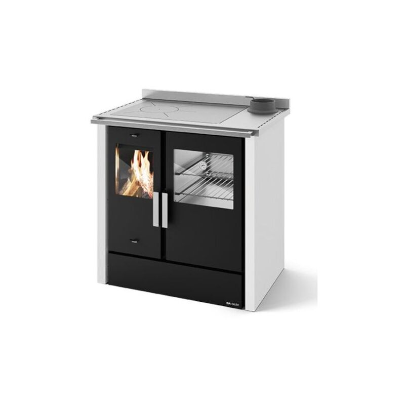 Cuisinière à bois - evacalor Elvira 8 kW Blanc