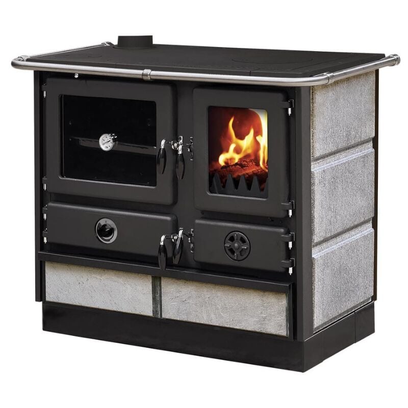 Interstoves - Cuisinière à bois Magnum Thermo mbs en fonte bouilleur sor