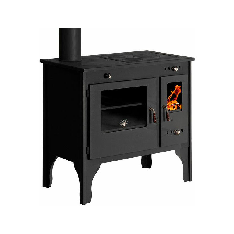 Cuisinière à bois Prometey Retro Eco gauche - 7 kw