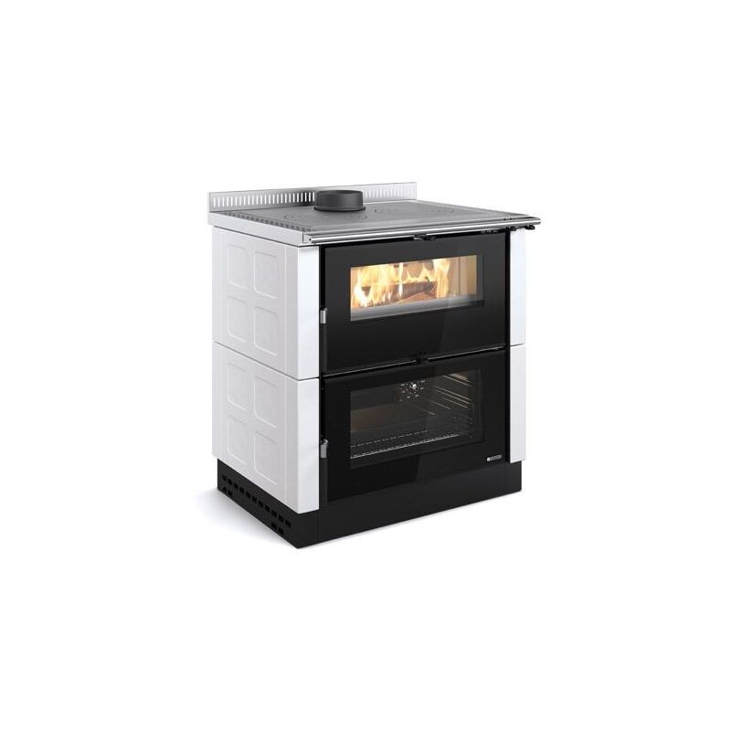 Nordica - Cuisinière à bois raccordable - la Verona xxl Maiolica 7 kW Blanc