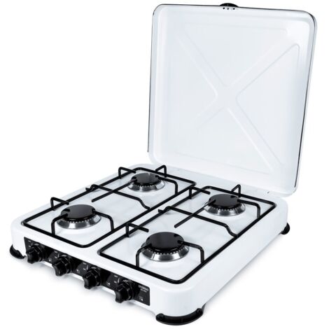Cuisinière à gaz à quatre feux PROMIS KG400 blanc