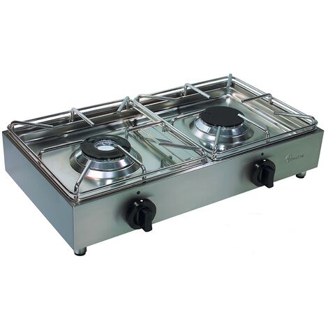 Cuisinière à gaz professionnelle à 2 brûleurs en acier inoxydable BIG5002L3 Parker