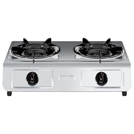 Cuisinière à gaz Vitrokitchen 2 feux. Acier inoxidable.
