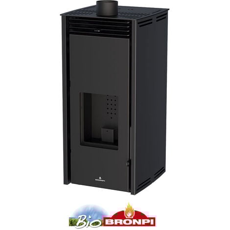 Cuisinière à pellets sans électricité bronpi model free 6 kw noir