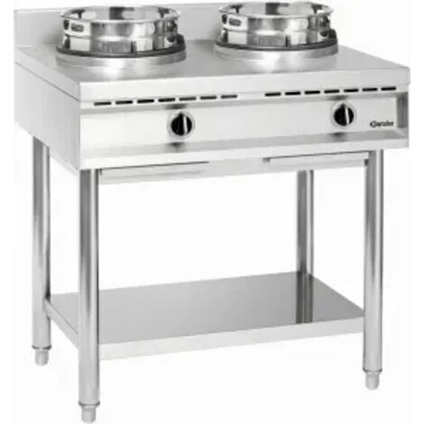 Cuisinière à Wok à Gaz - 2 Brûleurs x 11.5 kw - Bartscher