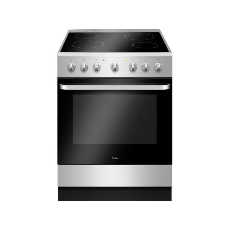 Cuisiniere amica ACV6003S Vitroceramique 60X60 Cm Silver