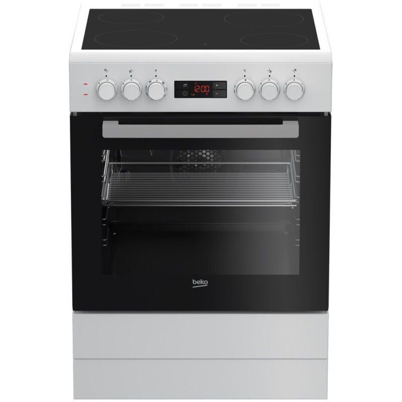 Cuisinière vitrocéramique Multifonction 72L Beko 1700W 60cm, fse 67300 wcs