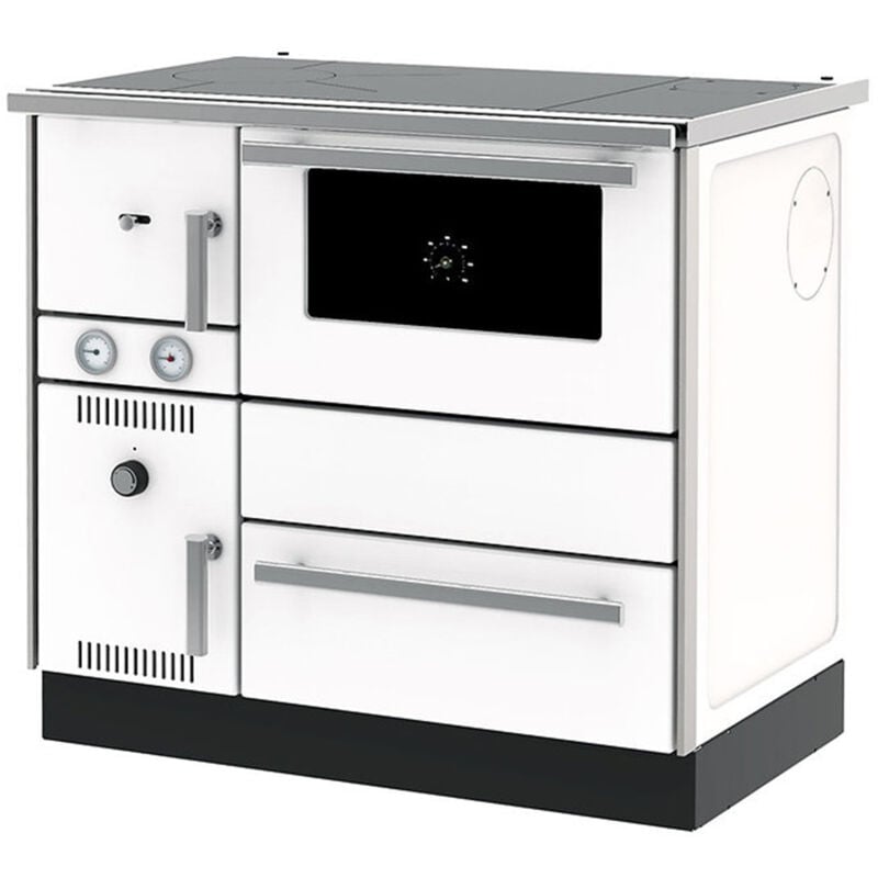 Sannover - Cuisinière Bois Chauffage (7,44 kW) + Bouilleur (20,1 kW) 27 kW Blanc