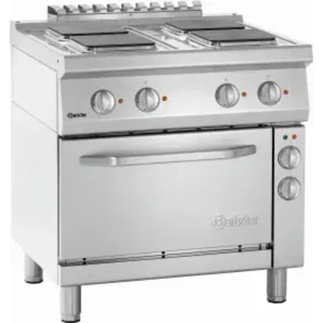 Cuisinière électrique 4 feux sur four électrique 3 x GN 1/1, 14 000 W, 400 V - TRI