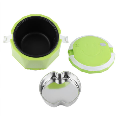 Cuisinière Électrique Autocuiseur Multifonction Portable 140W 1,6L pour Véhicules (24V Vert)