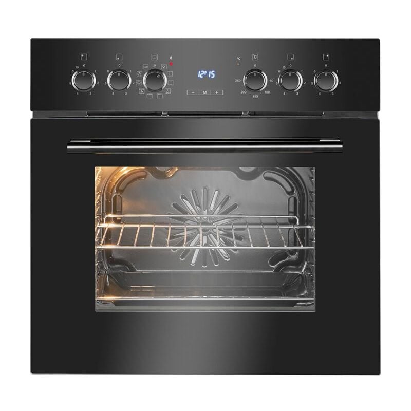 Bomann - Cuisinière encastrable 4 plaques vitrocéramique et four 56L noir EHBC7937-noir