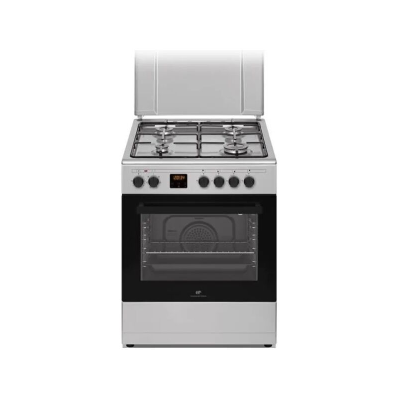 Cuisiniere gaz CONTINENTAL EDISON CECG60FCS1 - 4 feux - L59,8 x P61 xH83cm- Silver