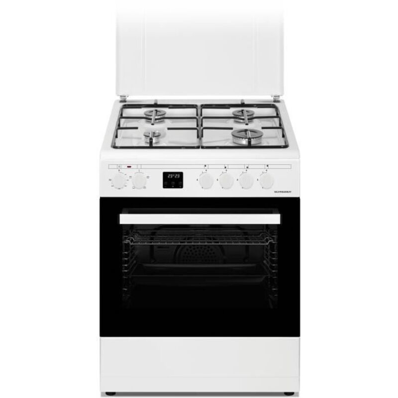 SCG6MFCW-SCHNEIDER Gazinière 4 foyers dont 1 rapide, 66L