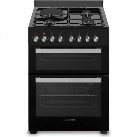 Cuisinière mixte 60L et 30L – 3 feux gaz et plaque électrique – Classe A – Four multifonction avec minuterie et éclairage – La Germania - SM61DFN