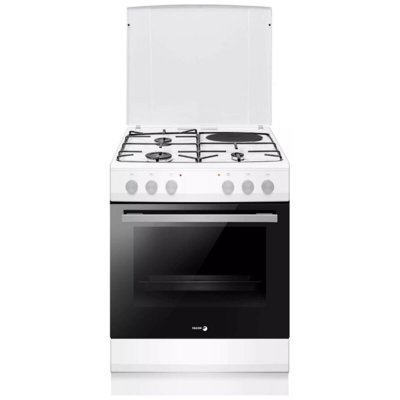 Fagor - Cuisinière mixte 62l 4 feux blanc FACM1003B