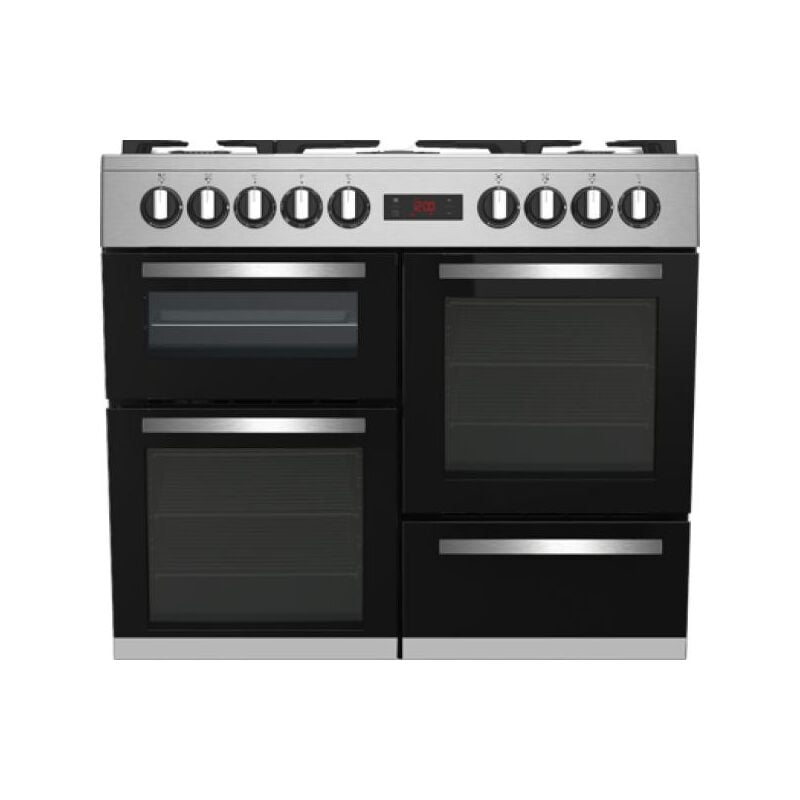 Beko - Cuisiniere Piano de cuisson électrique 6 gaz + 1 wok - 100 cm - PF335325DX - Inox