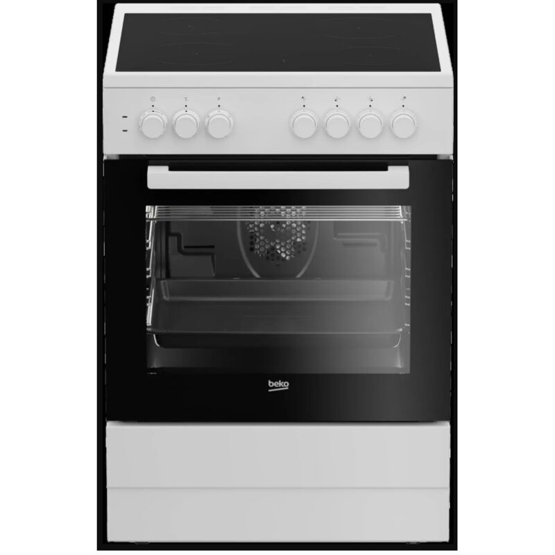 Beko - Cuisinière vitrocéramique 72l 4 feux blanc CUV6710B