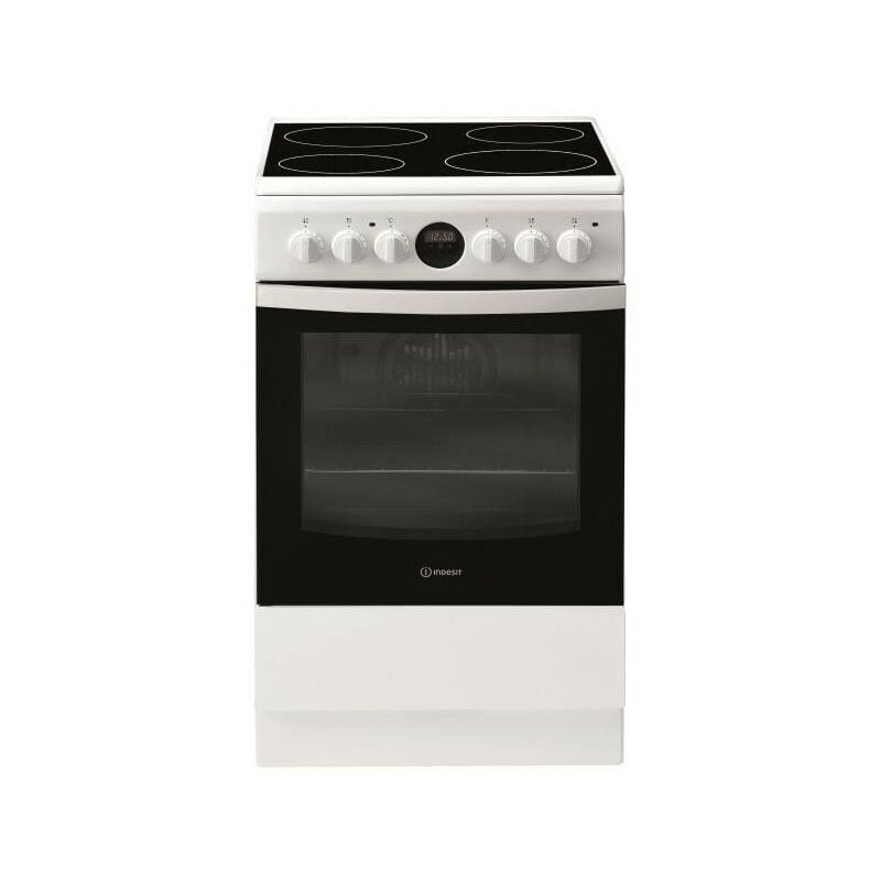 Indesit - Cuisinière vitrocéramique Multifonction 57L 50cm, IS5V5CCW/E