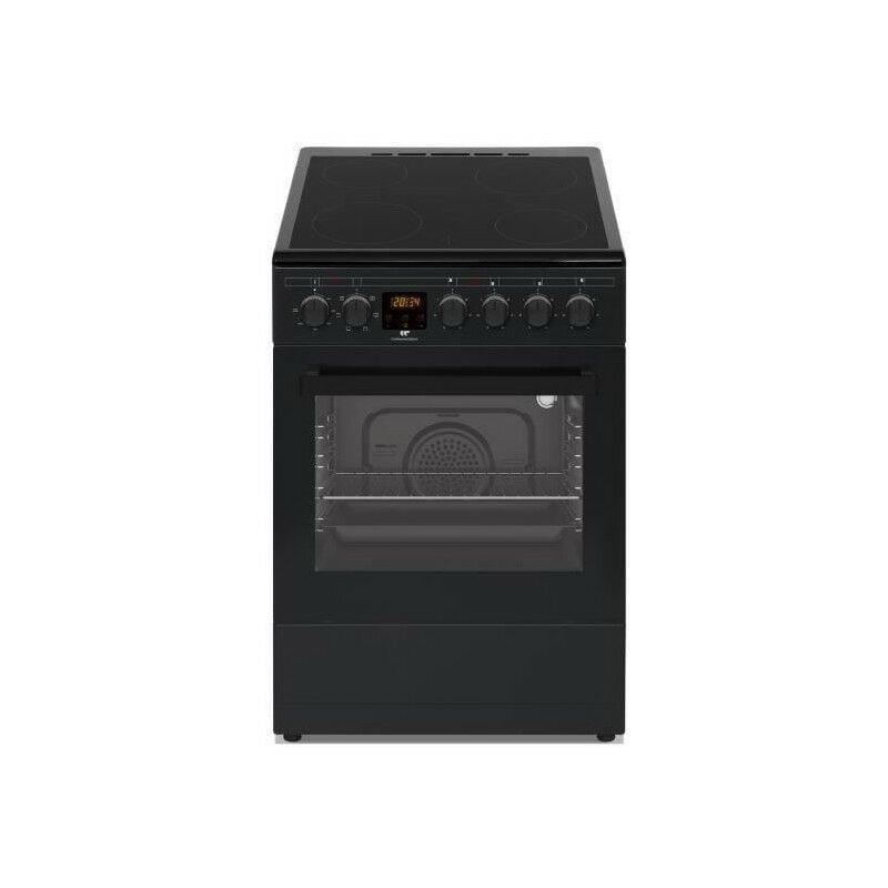 Continental Edison - Cuisiniere vitrocéramique CECV50FCB - 4 feux - L49.5 x H82.7 xP58 cm - Noir