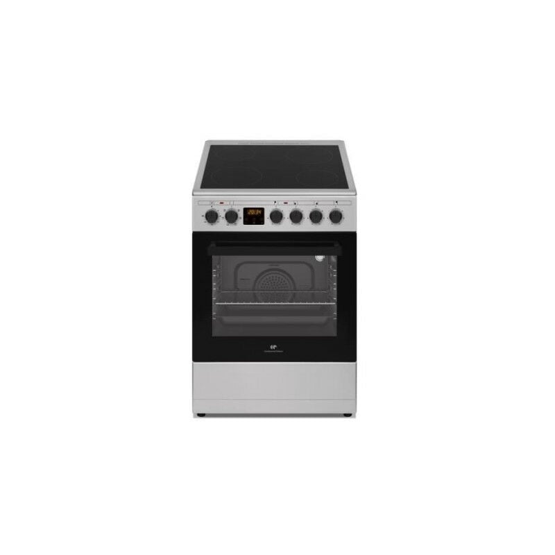 Continental Edison - Cuisiniere vitrocéramique CECV50FCS - 4 feux - L49.5 x H82.7 xP58 cm- Silver