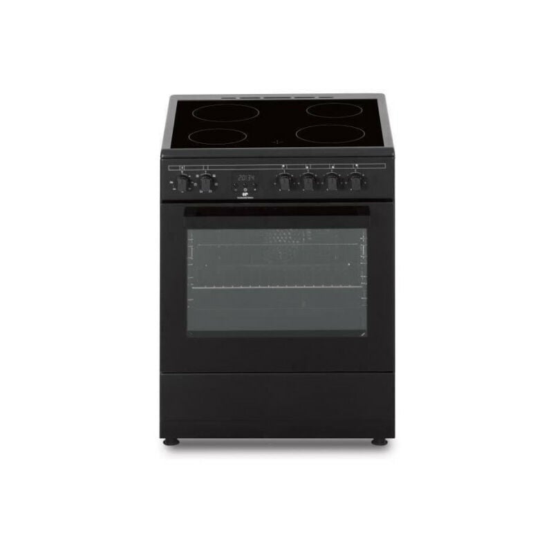 Continental Edison - Cuisiniere vitrocéramique CECV60FCB - 4 feux - L58,8 xP61 xH83 cm - Noir