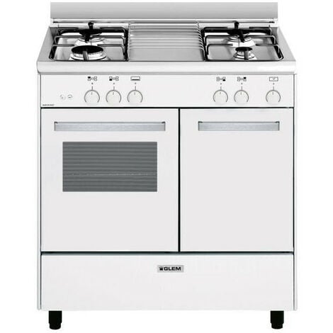 Cuisinières grande taille (piano) Gaz 49L GLEM 80cm, GA85PMWH