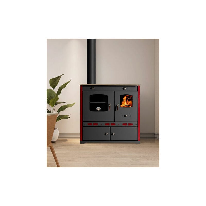 Prometey - Cuisinière à bois Perfect Lux- Eco 7.38 kW gauche - EcoDesign 2022
