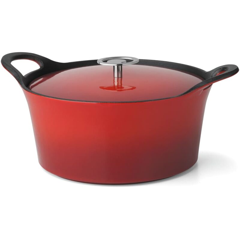 

Cacerola esmaltada de hierro fundido rojo 3,4 L 24 cm - Rojo - Cuisinox