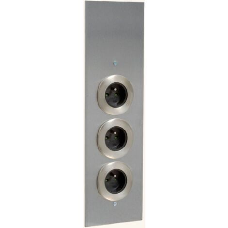 Cuisissimo – Bloc multiprise d'angle 3 prises 220V – Inox brossé – Orientation verticale/horizontale – Hauteur réglable pour cuisine