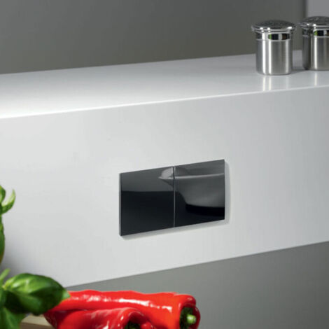 Cuisissimo – Multiprise encastrable 2 prises 250V – Finition noire élégante – Installation facile pour bureaux et cuisines