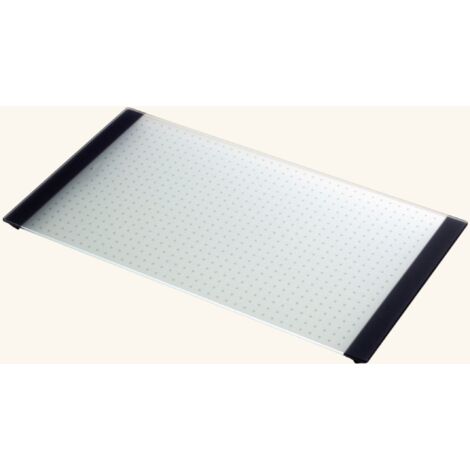 Cuisissimo – Planche à découper en verre 30x54 cm – Résistante aux rayures et taches – Pieds anti-chocs en plastique haute densité – Pour évier 50 cm