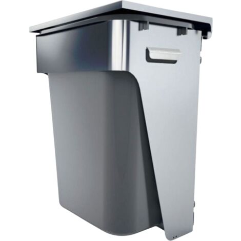 Cuisissimo – Poubelle sous évier 40 litres – Ouverture manuelle – Conception coulissante pour espaces réduits – Compatible meubles 40 cm